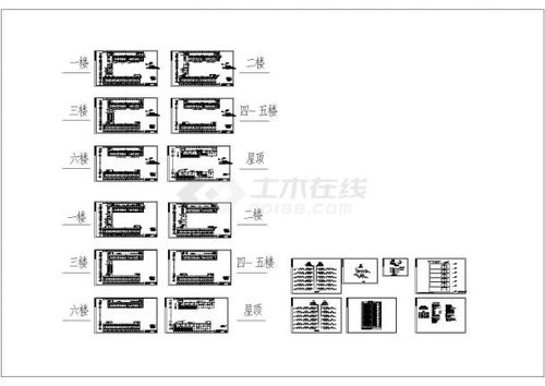 南方某公司宿舍樓群多聯(lián)機空調(diào)系統(tǒng)與安防系統(tǒng)一體化CAD施工設(shè)計